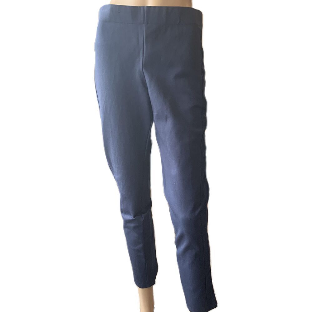 Simply Styled Navy High-Waisted Solid Color Cropped Dark Academia Pants Size Med